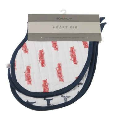Newcastle - Fire Truck + Dalmation Heart Bib