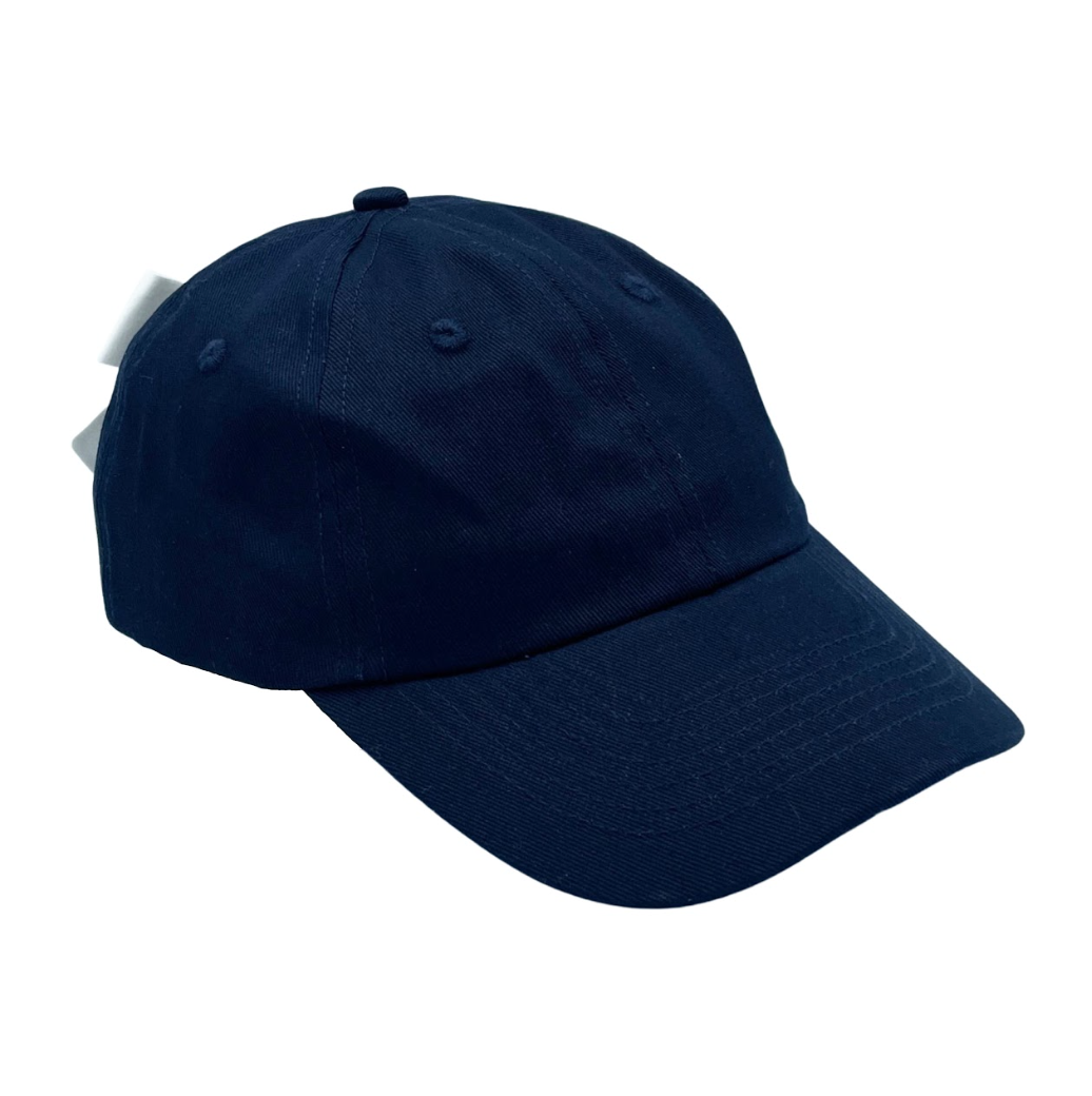 Bits and Bows - Navy Hat with White Bow