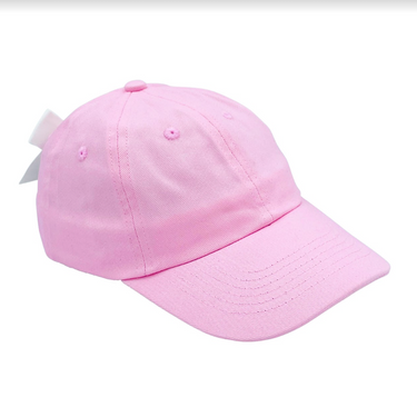 Bits and Bows - Pink Hat with White Bow
