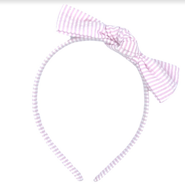 Bits and Bows - Seersucker Headband -  Pink