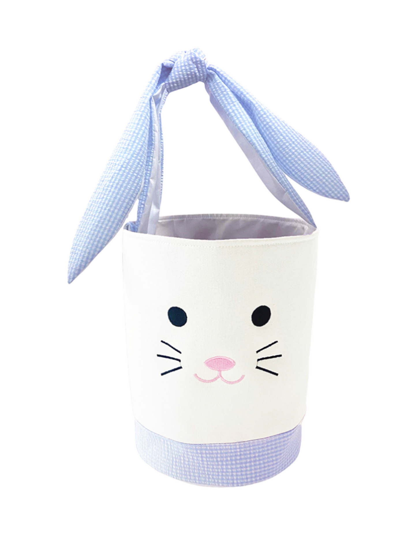 Bits and Bows -  Easter Basket - Pink or Blue Seersucker