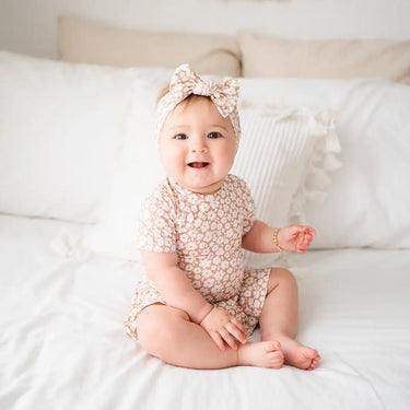 Harp Angel - Twirl Skirt Bodysuit - Mocha Ditsy