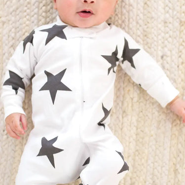 Sammy & Nat - Bold Star Print Zipper Romper