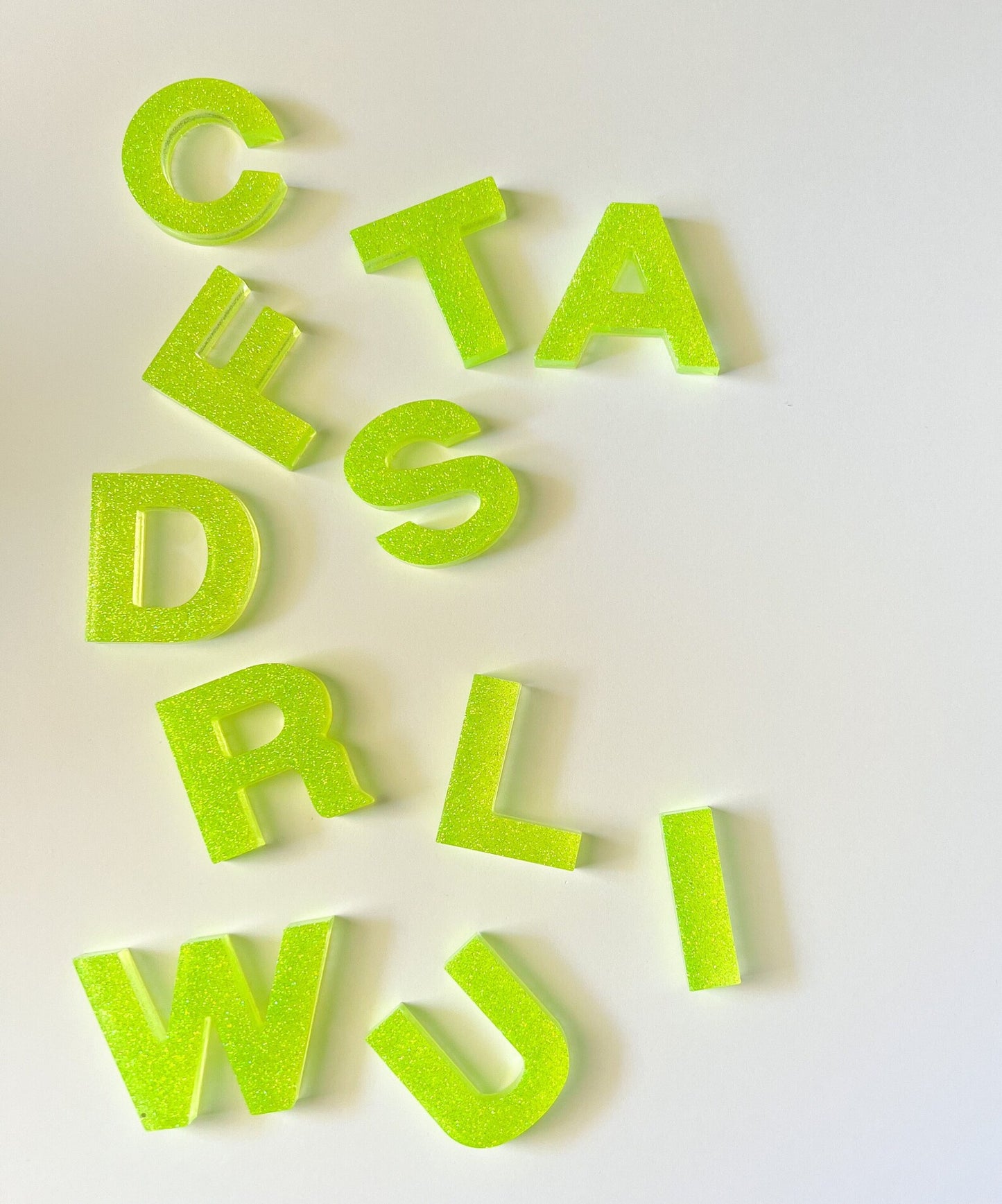 LTRZbySky - Slime Sensory Alphabet Letters - Lime Green