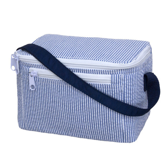 Mint Lunchbox - Navy Seersucker