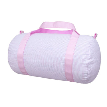 Mint Medium Duffel - Pink Seersucker