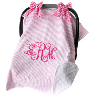 Caught Ya Lookin' - Gingham Carseat Cover - Pink