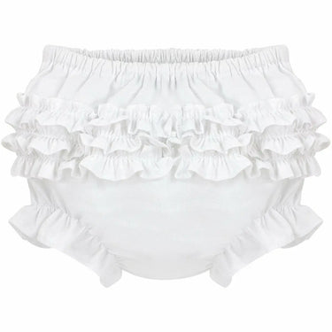 Julius Berger & Carriage Boutique - Baby Girl Bloomers - White ruffled