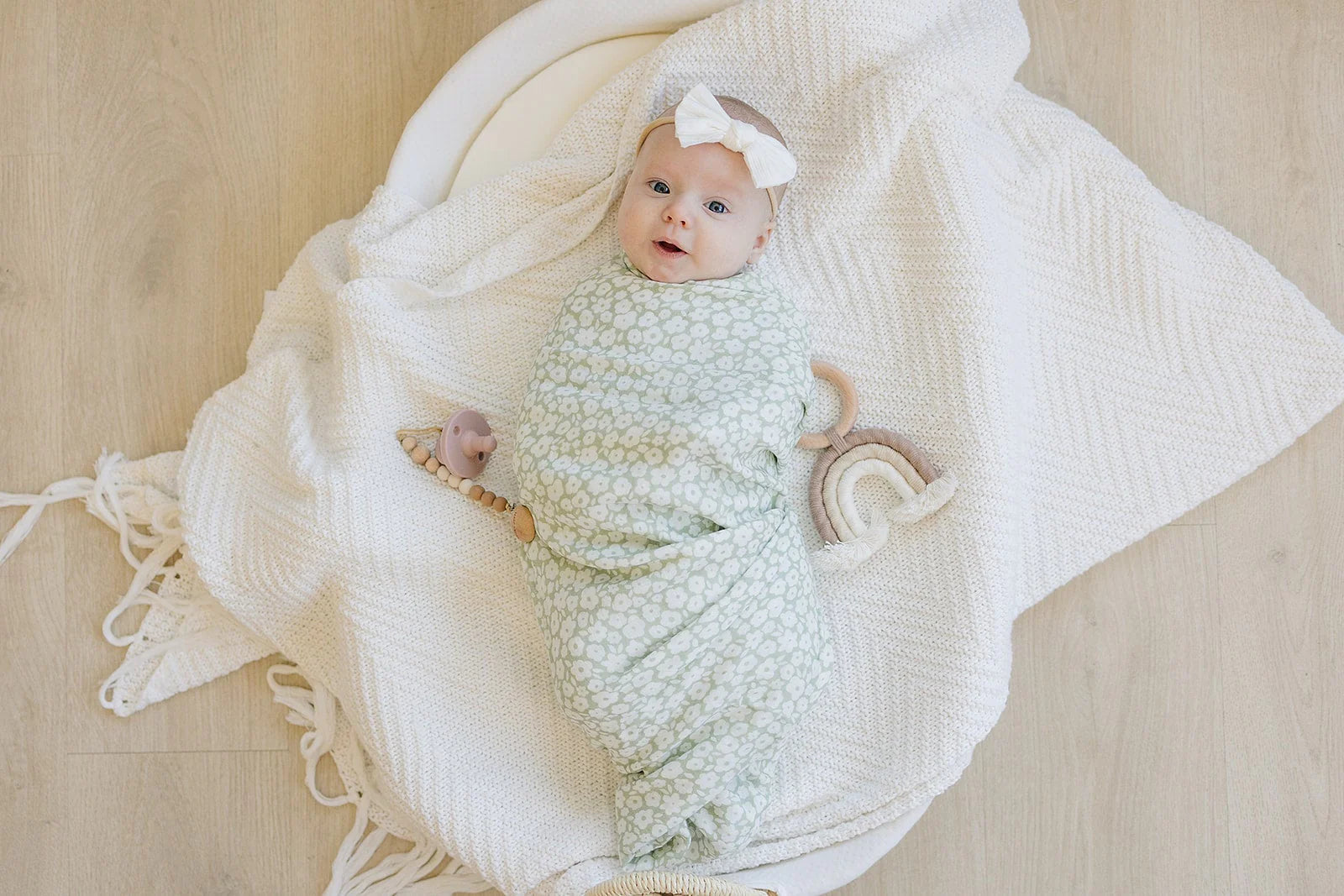 Floral muslin swaddle blanket clearance