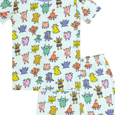 Macaron + Me Short Sleeve Jammies - Silly Monsters