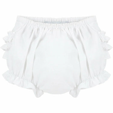 Julius Berger & Carriage Boutique - Baby Girl Bloomers - White ruffled